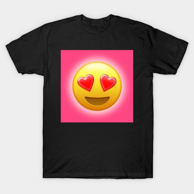 Smiling Face with Heart-Eyes Emoji | Pop Art T-Shirt by williamcuccio